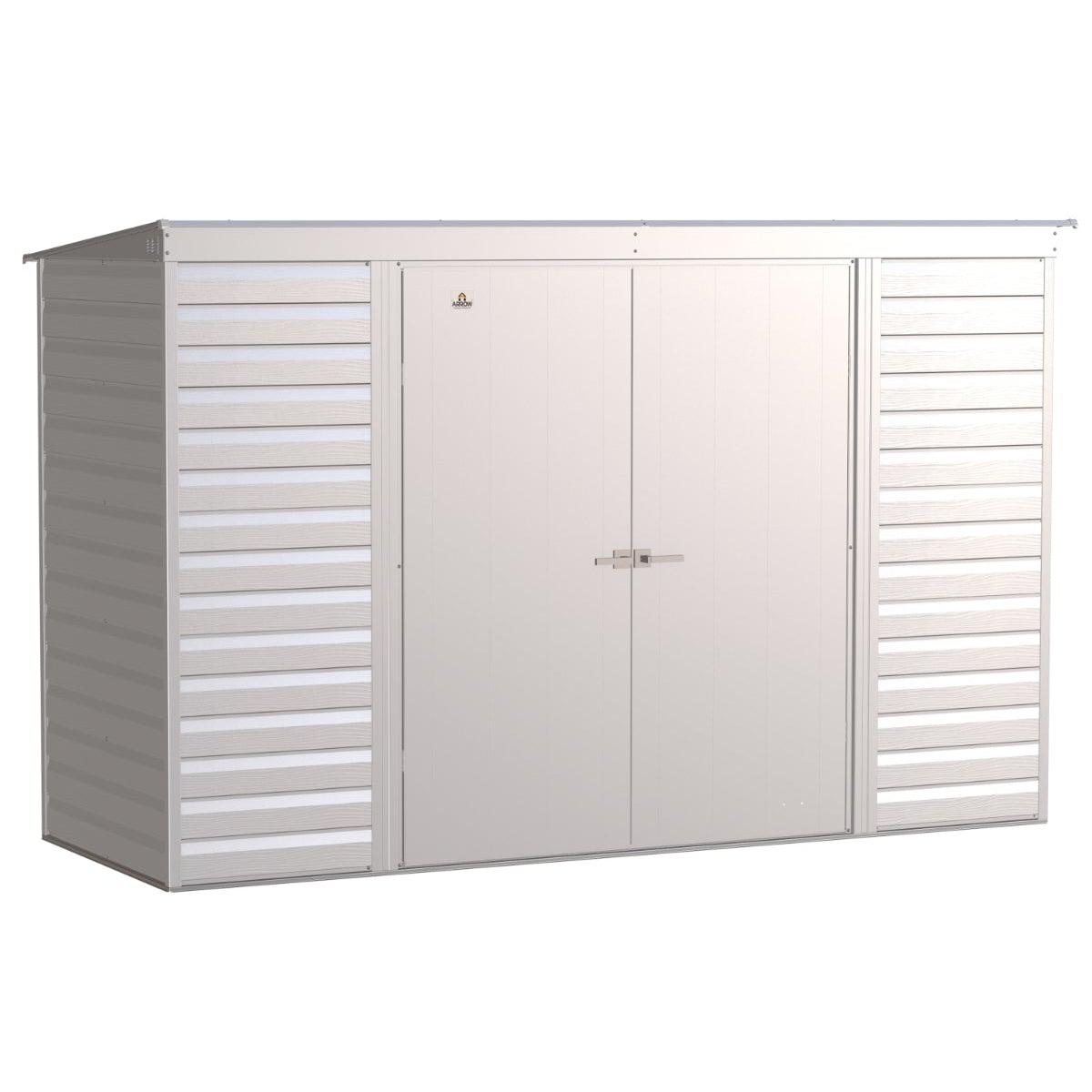 Arrow Select Steel Storage Shed 10 x 4 ft. | Pent Roof - Delightful Yard