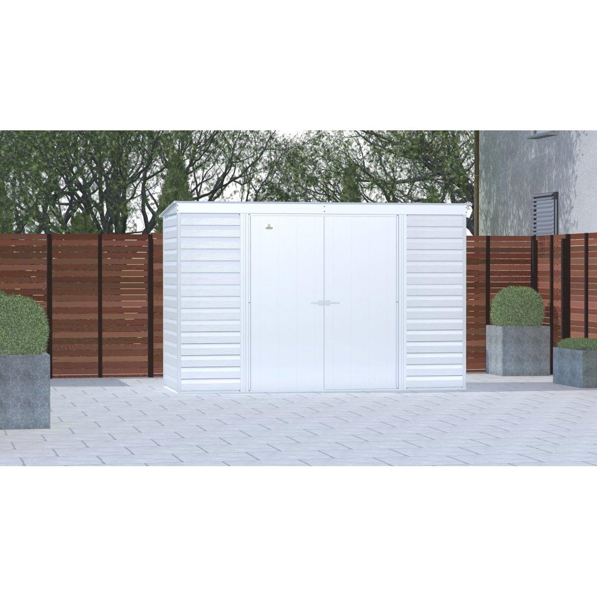 Arrow Select Steel Storage Shed 10 x 4 ft. | Pent Roof - Delightful Yard