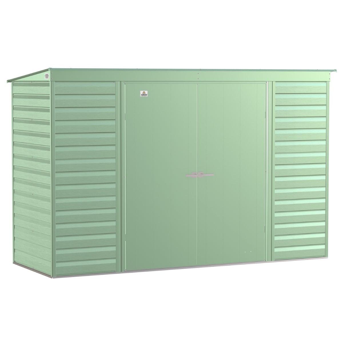 Arrow Select Steel Storage Shed 10 x 4 ft. | Pent Roof - Delightful Yard