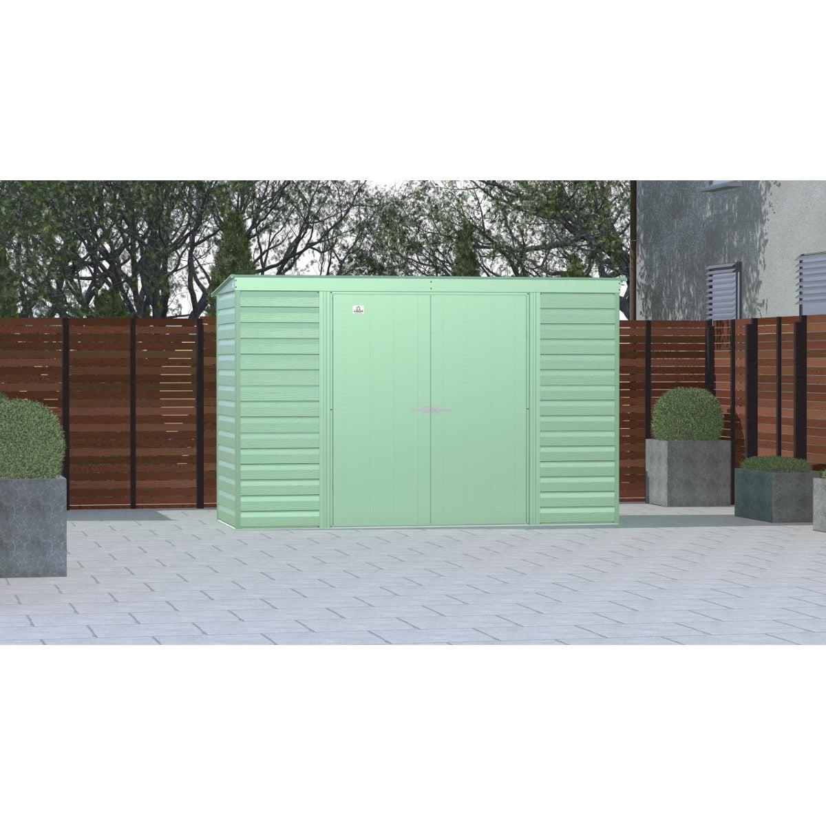 Arrow Select Steel Storage Shed 10 x 4 ft. | Pent Roof - Delightful Yard