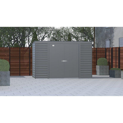 Arrow Select Steel Storage Shed 10 x 4 ft. | Pent Roof - Delightful Yard