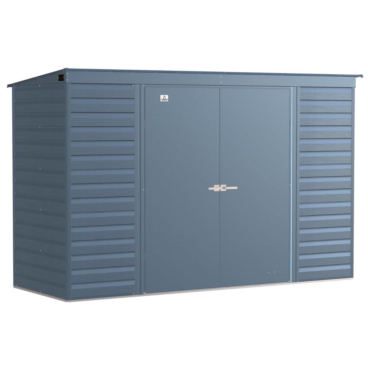 Arrow Select Steel Storage Shed 10 x 4 ft. | Pent Roof - Delightful Yard