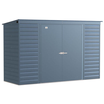Arrow Select Steel Storage Shed 10 x 4 ft. | Pent Roof - Delightful Yard