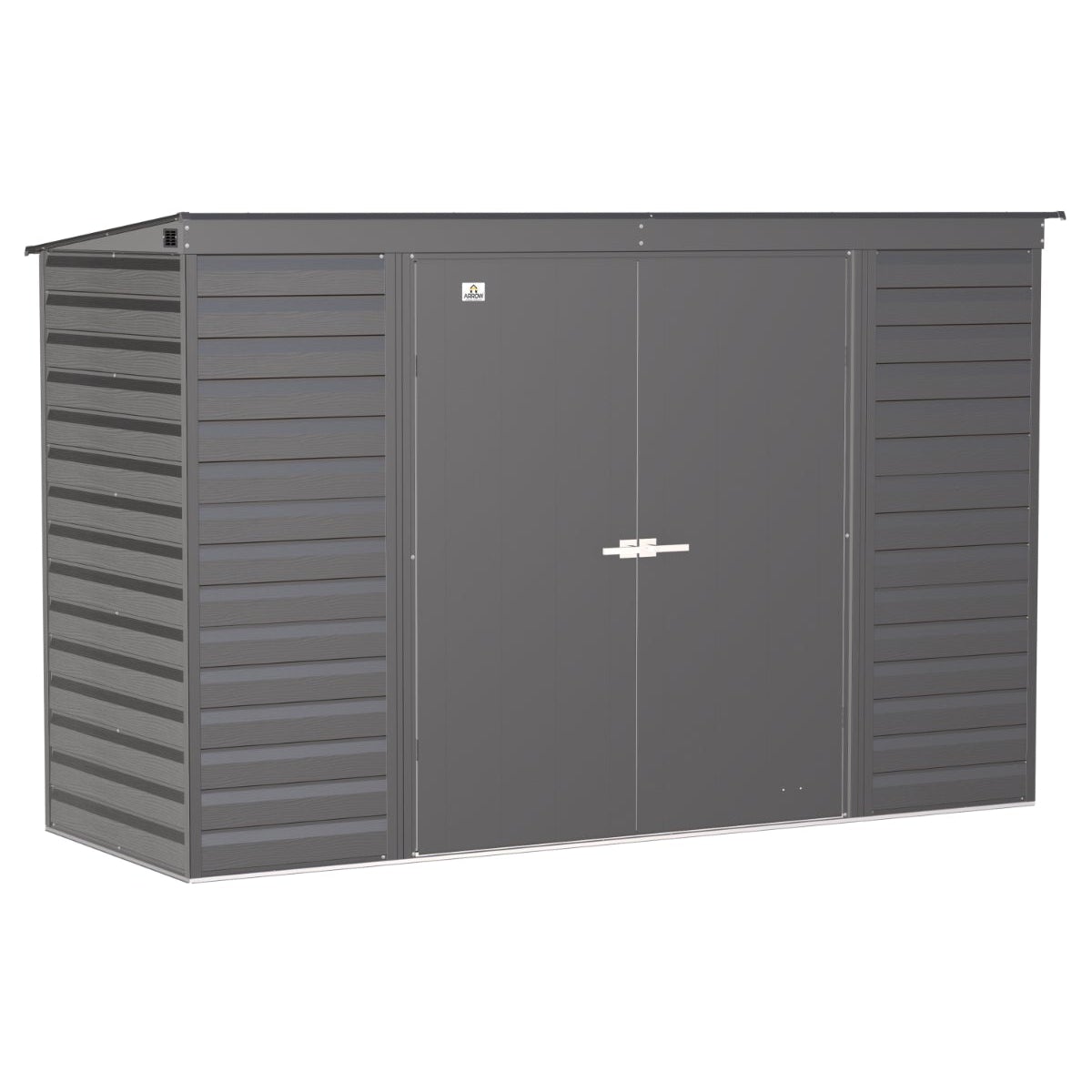 Arrow Select Steel Storage Shed 10 x 4 ft. | Pent Roof - Delightful Yard