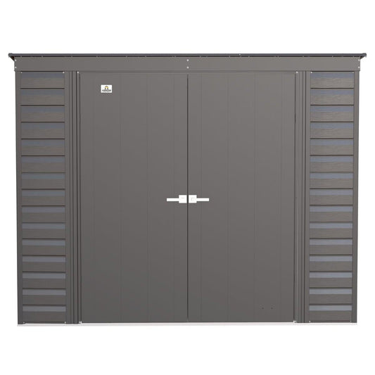 Arrow Select Steel Storage Shed 8 x 4 ft. | Pent Roof - Delightful Yard