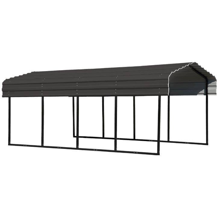 Arrow Steel Carport Canopy 10 x 20 x 7 ft. - Delightful Yard