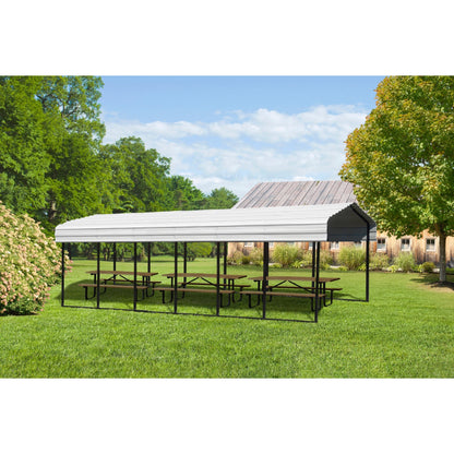 Arrow Steel Carport Canopy 10 x 29 x 9 ft.-Delightful Yard