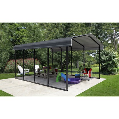Arrow Steel Carport Canopy 12 x 20 x 9 ft.-Delightful Yard