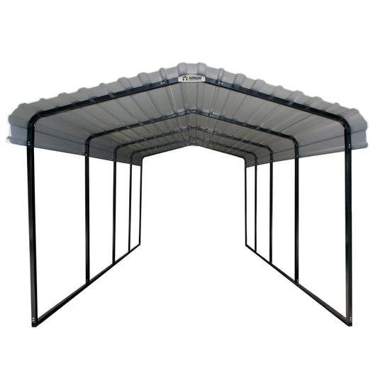 Arrow Steel Carport Canopy 12 x 20 x 9 ft.-Delightful Yard