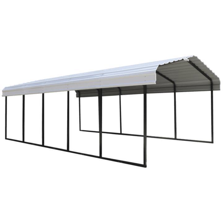 Arrow Steel Carport Canopy 12 x 24 x 7 ft. - Delightful Yard