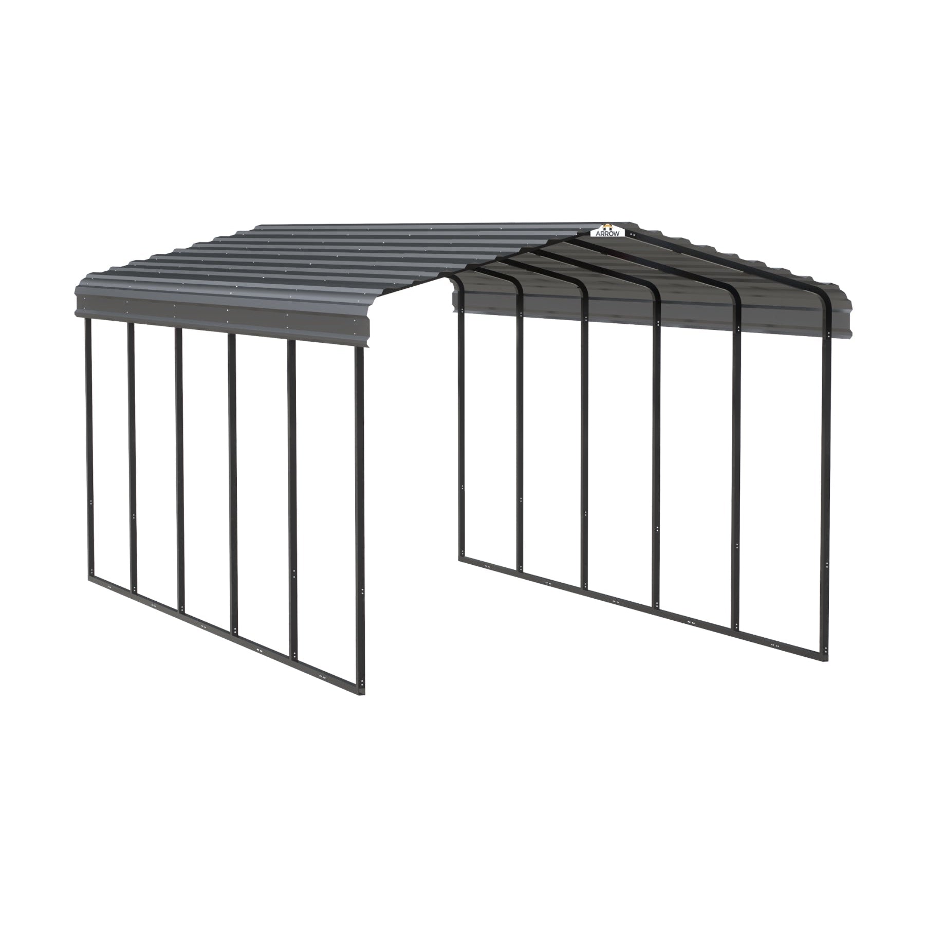Arrow Steel Carport Canopy 12 x 24 x 9 ft.-Delightful Yard