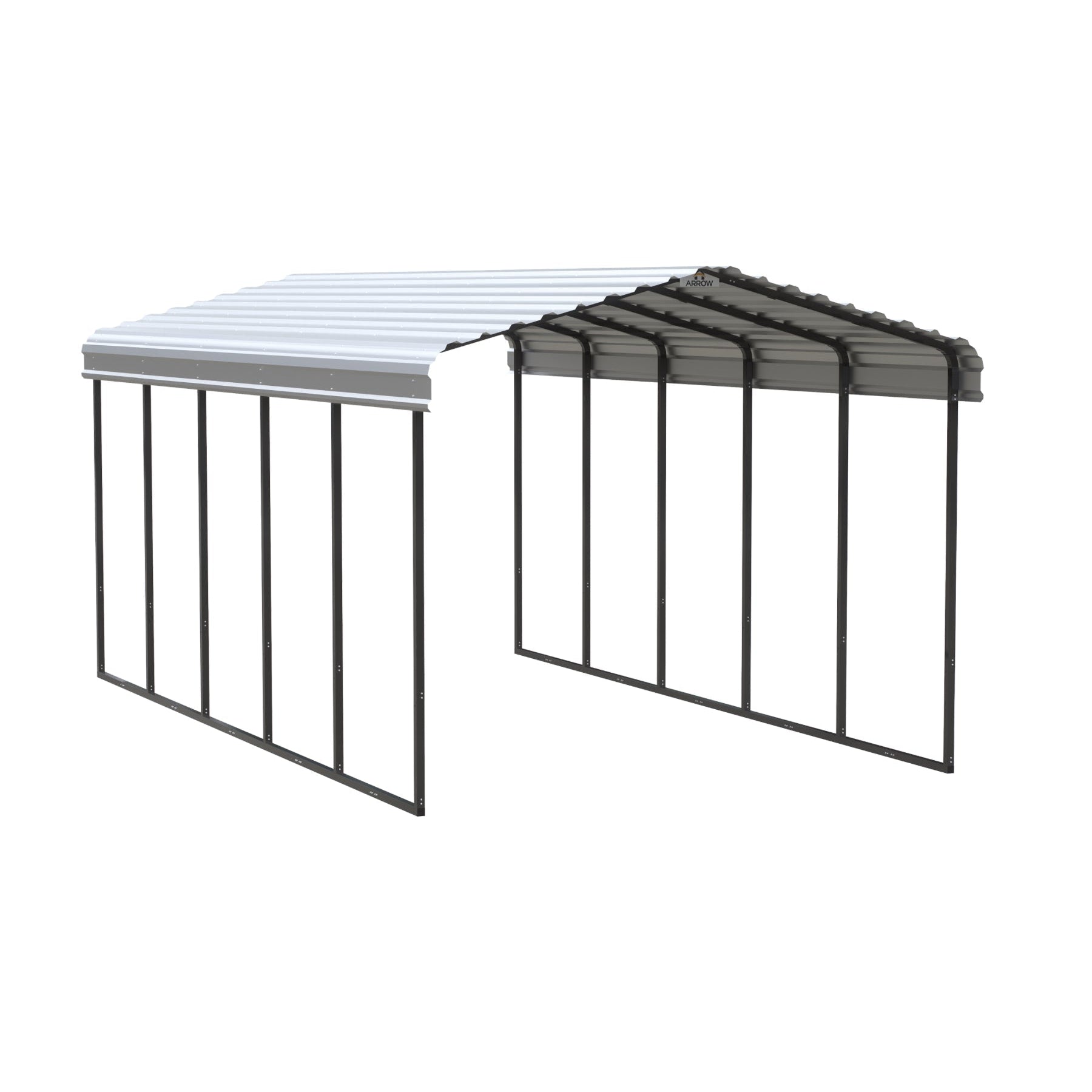 Arrow Steel Carport Canopy 12 x 24 x 9 ft.