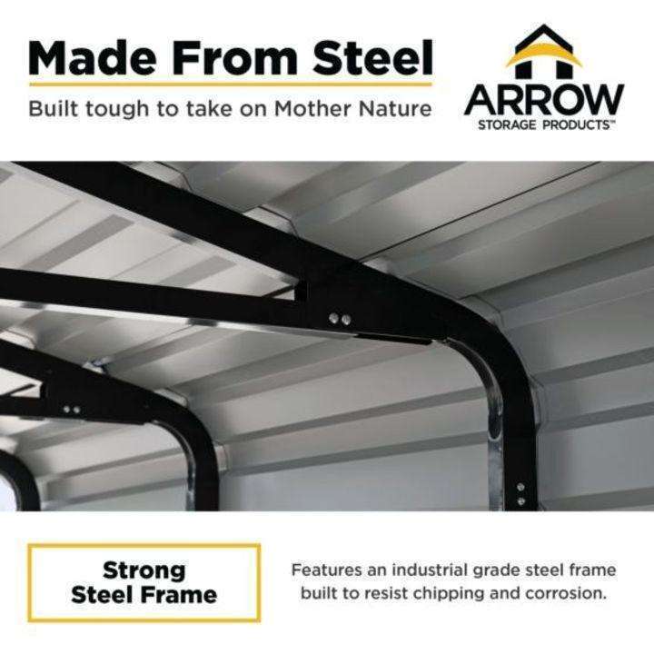 Arrow Steel Carport Canopy 12 x 29 x 7 ft. - Delightful Yard