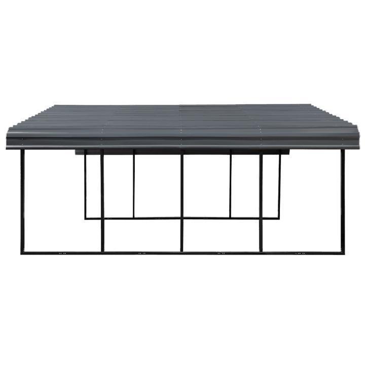 Arrow Steel Carport Canopy 20 x 20 x 7 ft. - Delightful Yard