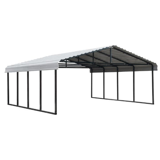 Arrow Steel Carport Canopy 20 x 20 x 7 ft. - Delightful Yard