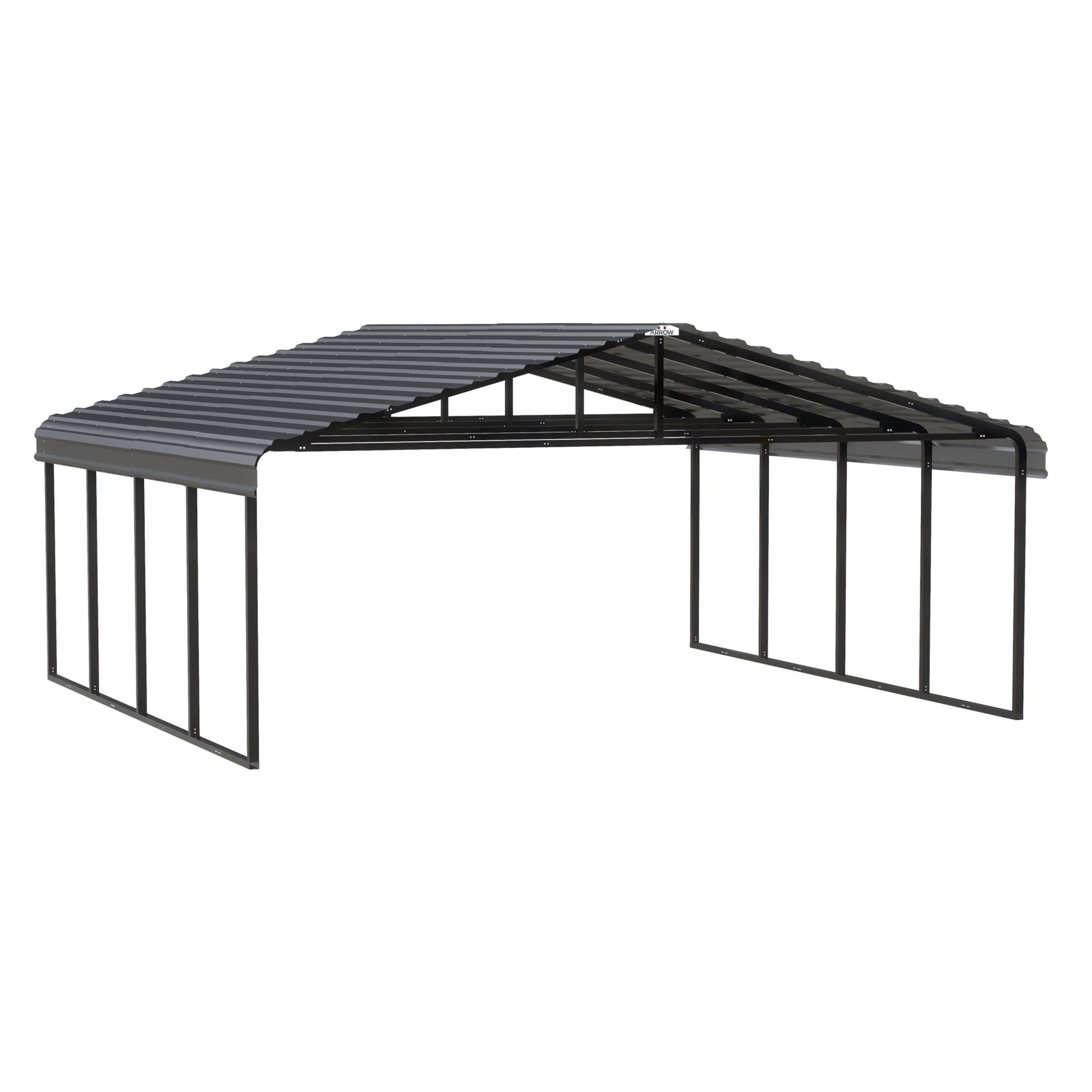 Arrow Steel Carport Canopy 20 x 20 x 9 ft.-Delightful Yard