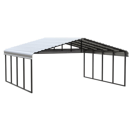 Arrow Steel Carport Canopy 20 x 20 x 9 ft.-Delightful Yard
