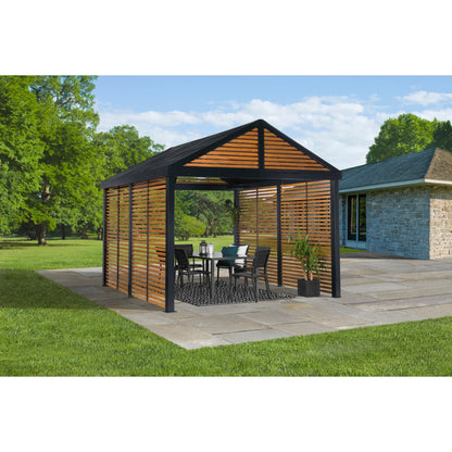 Boda Aluminum Louver Wall Gazebo 12 x 12 ft | Sojag-Delightful Yard
