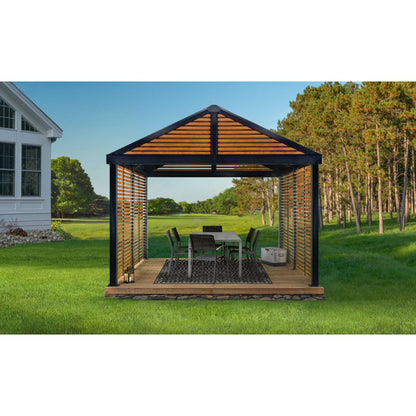 Boda Aluminum Louver Wall Gazebo 12 x 12 ft | Sojag-Delightful Yard