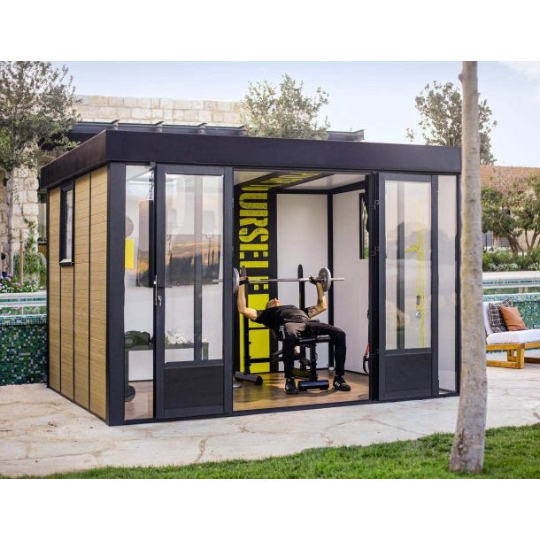 Copenhagen 9 x 11 ft. Garden Office Studio Solarium Kit | Palram-Canopia-Delightful Yard