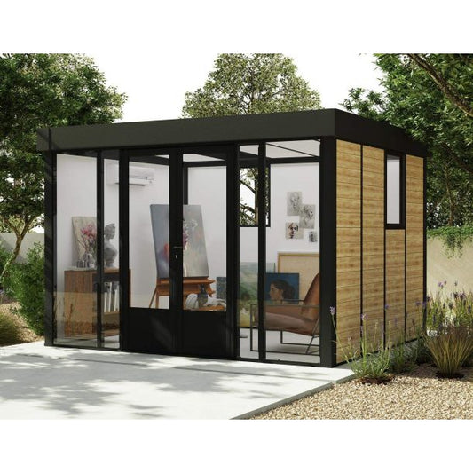 Copenhagen 9 x 11 ft. Garden Office Studio Solarium Kit | Palram-Canopia-Delightful Yard