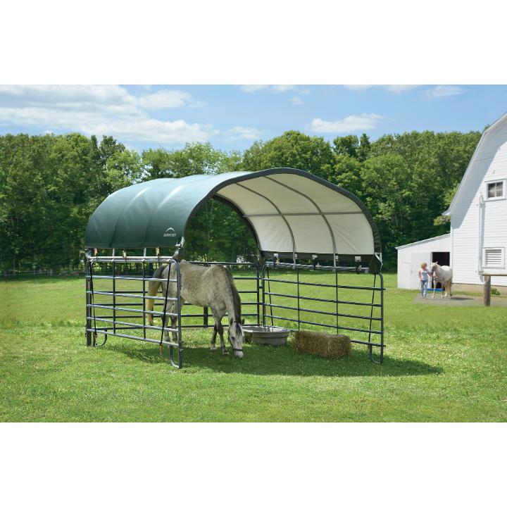 Corral Shelter Livestock Shade 12 x 12 ft. - Delightful Yard