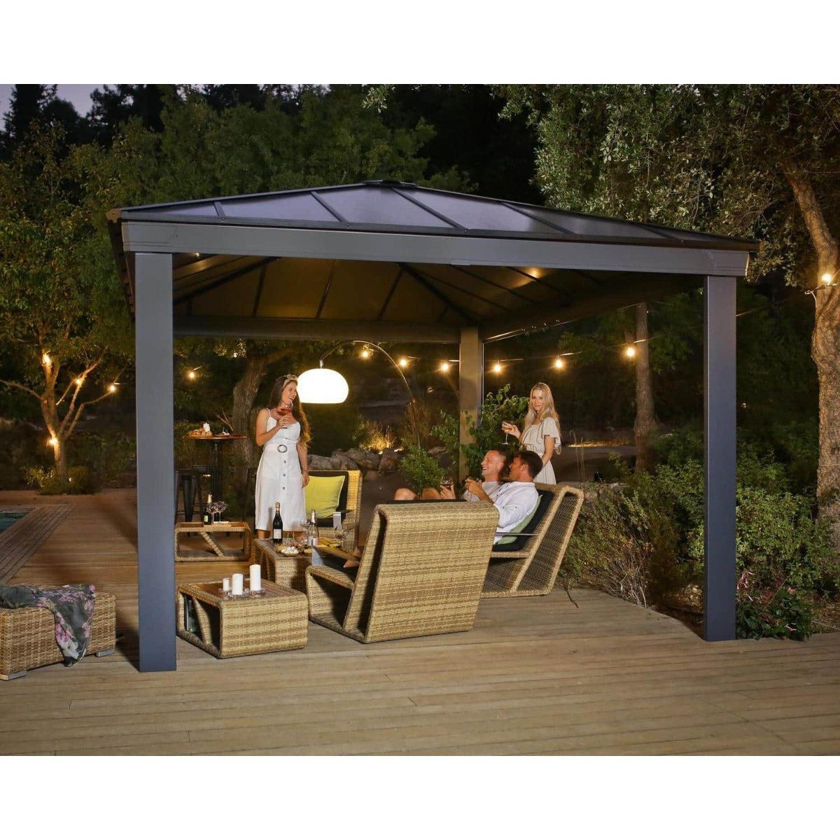 Dallas Aluminum Gazebo 14 x 20 ft. | Palram-Canopia-Delightful Yard