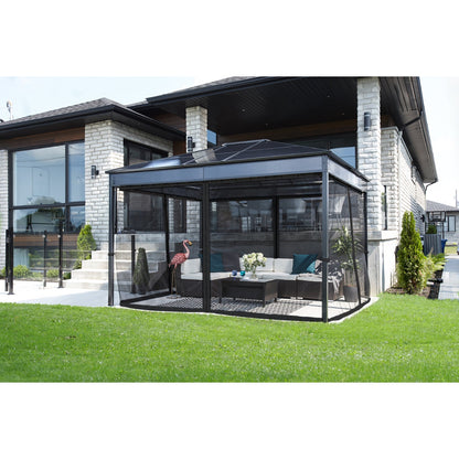 Diani Steel Polycarbonate Gazebo 10 x 12 ft | Sojag-Delightful Yard