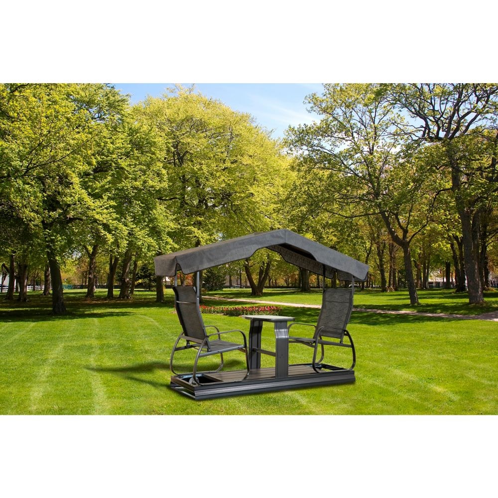 Eco 2-Seater Garden Glider Swing 2 x 9 x 6 ft | Sojag-Delightful Yard