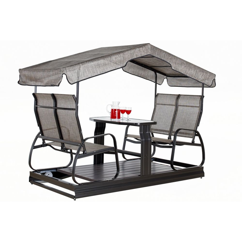 Eco 4-Seater Garden Glider Swing 4 x 9 x 6 ft | Sojag-Delightful Yard