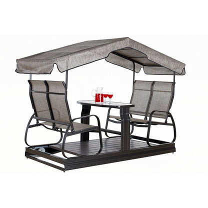 Eco 4-Seater Garden Glider Swing 4 x 9 x 6 ft | Sojag-Delightful Yard