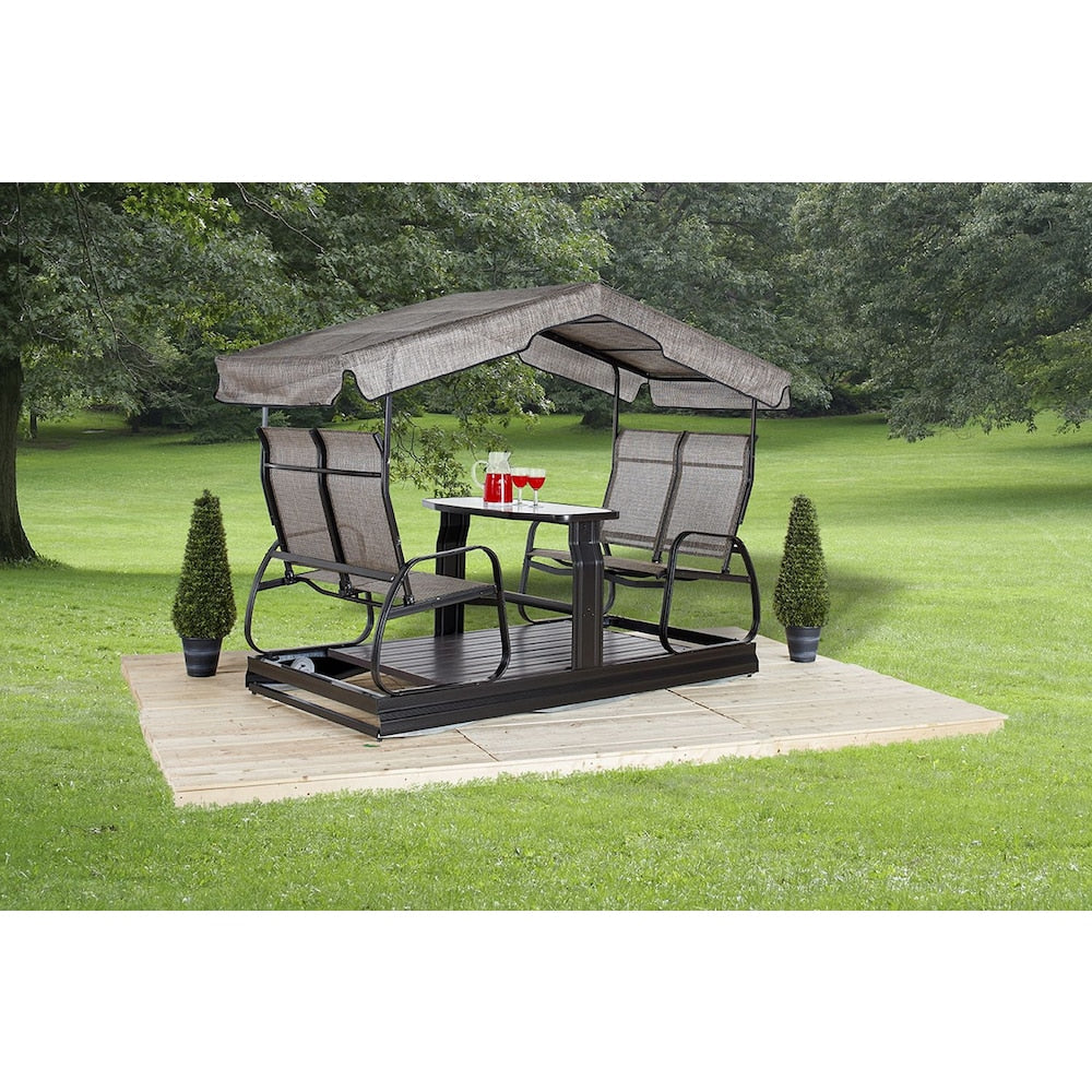 Eco 4-Seater Garden Glider Swing 4 x 9 x 6 ft | Sojag-Delightful Yard