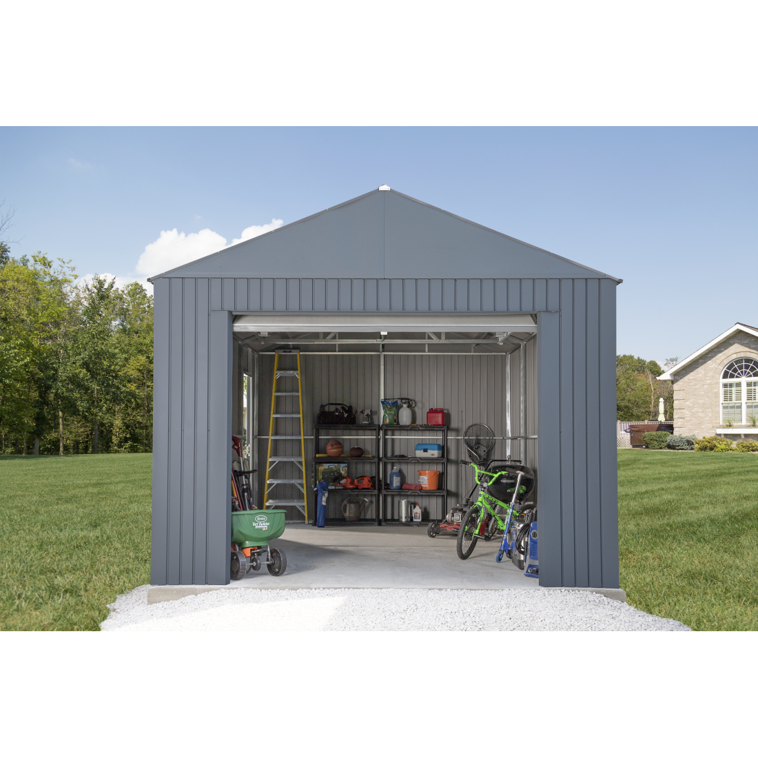 Everest Steel Garage Shed 12 x 20 ft | Sojag-Delightful Yard