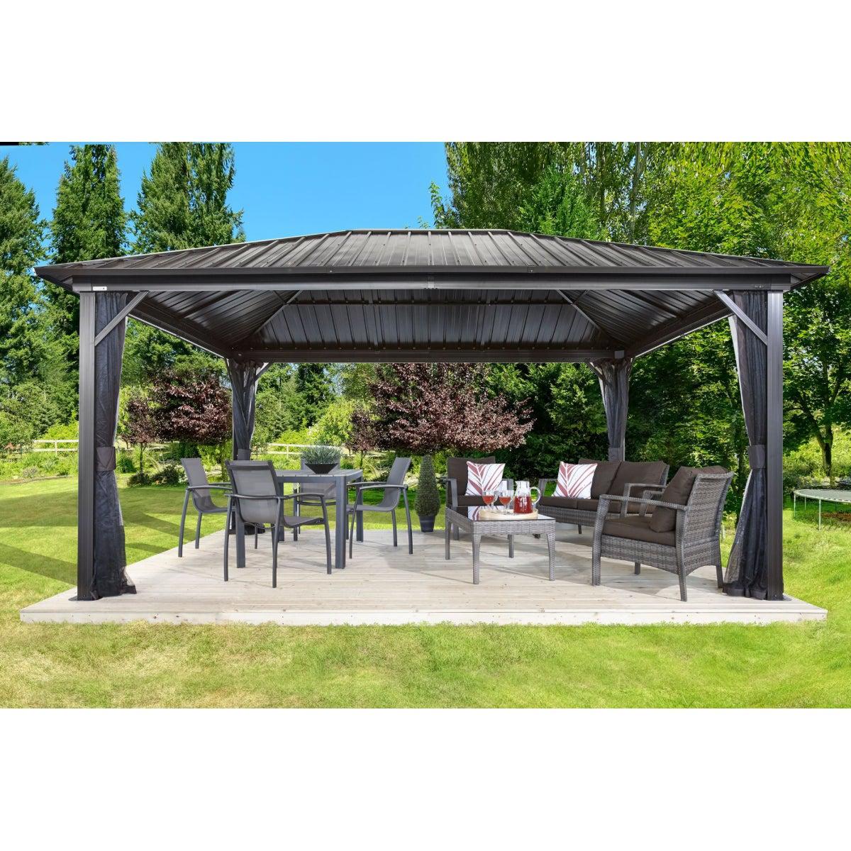 Sojag Genova Gazebo 12 x 16 ft - Delightful Yard