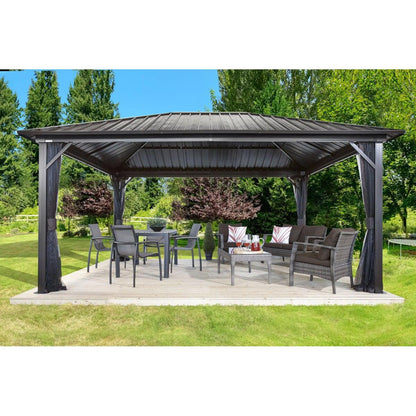 Sojag Genova Gazebo 12 x 16 ft - Delightful Yard