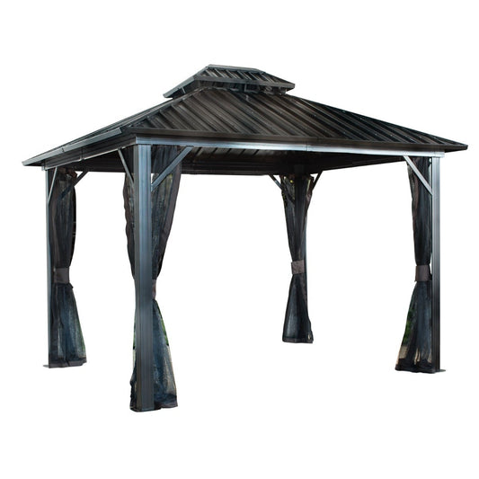 Sojag Genova II Double Roof Gazebo 12 x 16 ft - Delightful Yard