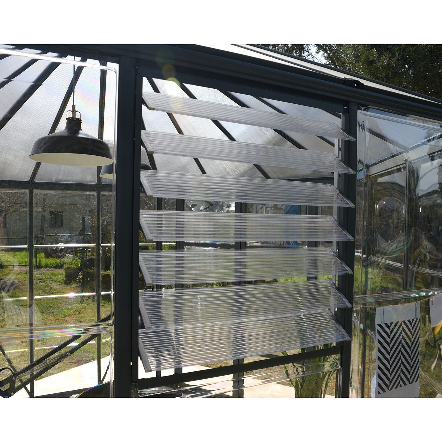 Greenhouse Side Louver Window | Palram-Canopia-Delightful Yard