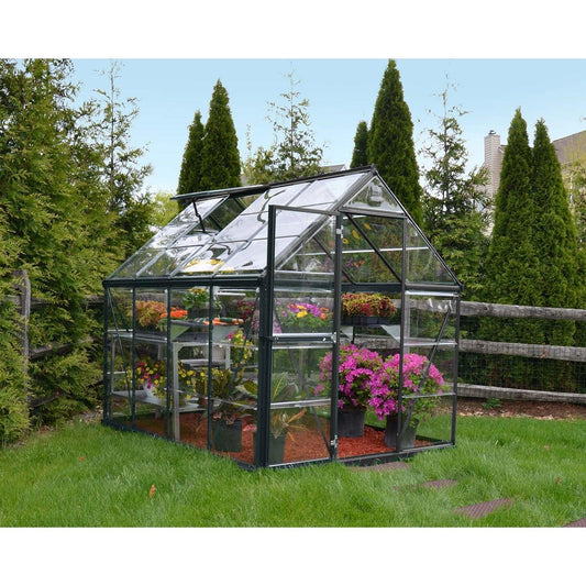 Harmony Greenhouse 6 x 8 ft. Grey Frame | Palram-Canopia - Delightful Yard