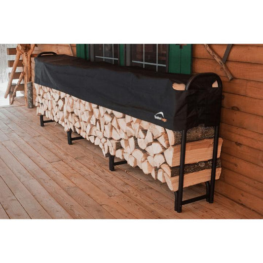 Heavy Duty Firewood Rack with Cover 12 ft. - Delightful Yard
