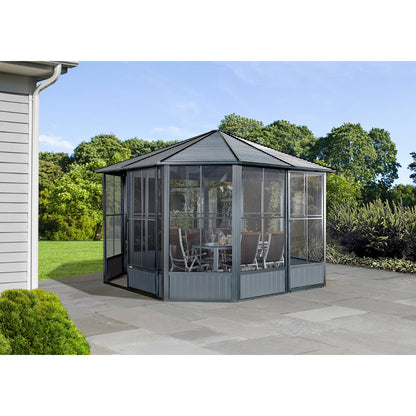 Korado Aluminum Octagonal Solarium 12 x 12 ft. | Sojag-Delightful Yard