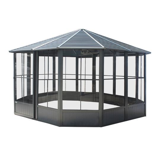 Korado Aluminum Octagonal Solarium 12 x 12 ft. | Sojag-Delightful Yard