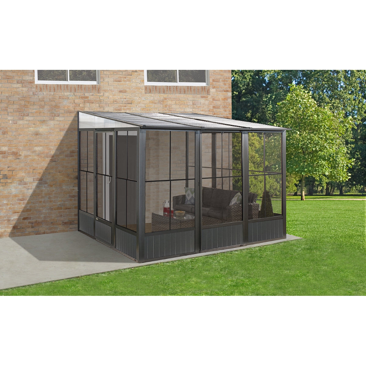 Korado Aluminum Wall Mounted Sunroom 10 x 10 ft. | Sojag-Delightful Yard