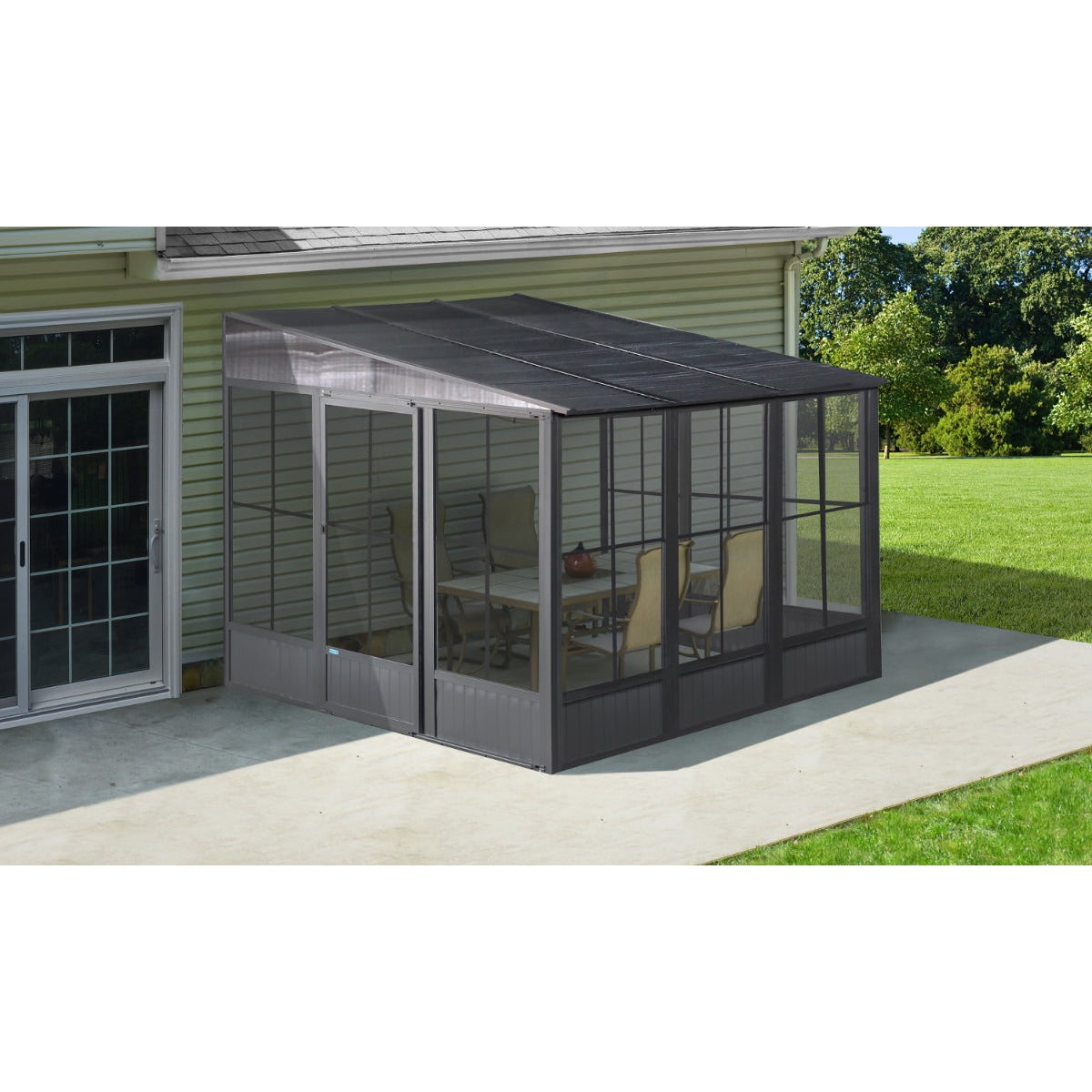 Korado Aluminum Wall Mounted Sunroom 10 x 10 ft. | Sojag-Delightful Yard