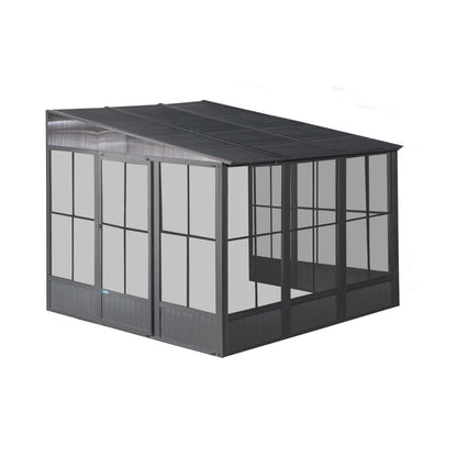 Korado Aluminum Wall Mounted Sunroom 10 x 10 ft. | Sojag-Delightful Yard