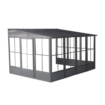 Korado Aluminum Wall Mounted Sunroom 10 x 13 ft. | Sojag-Delightful Yard