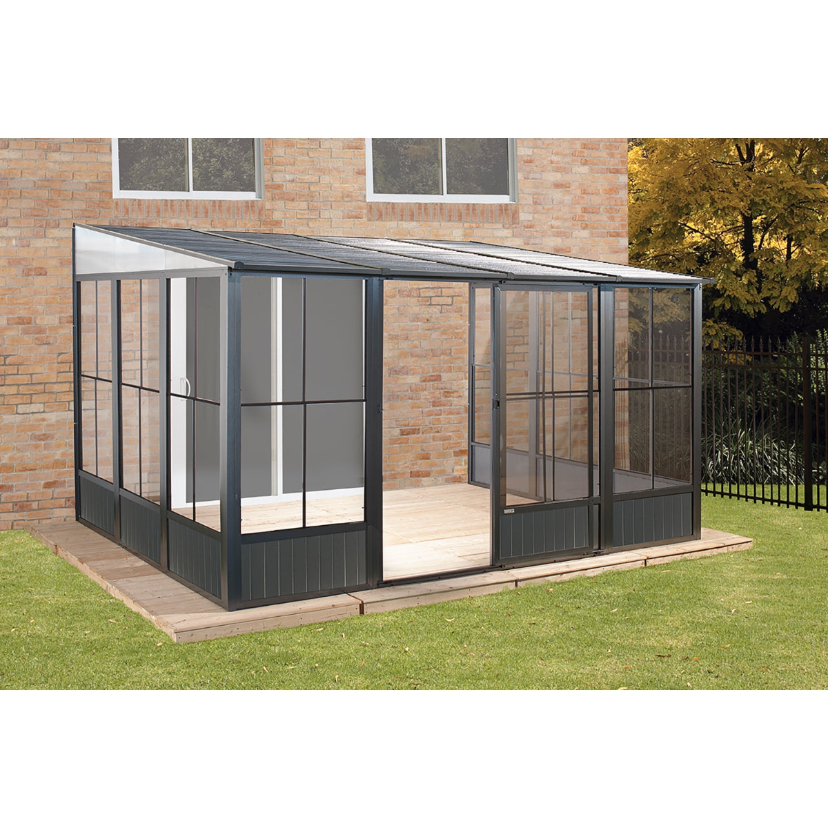 Korado Aluminum Wall Mounted Sunroom 10 x 16 ft. | Sojag-Delightful Yard