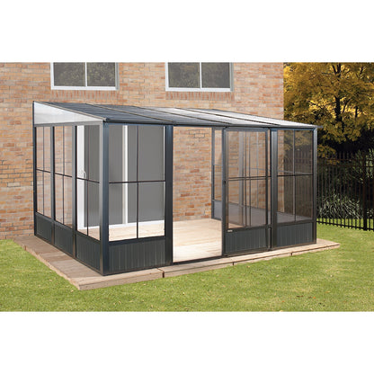 Korado Aluminum Wall Mounted Sunroom 10 x 16 ft. | Sojag-Delightful Yard