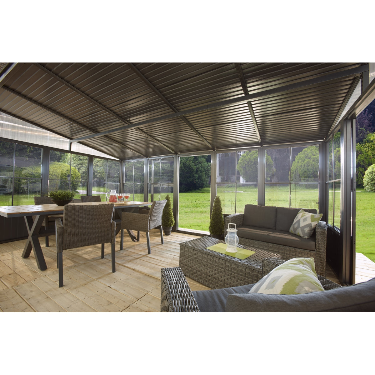 Korado Aluminum Wall Mounted Sunroom 10 x 16 ft. | Sojag-Delightful Yard