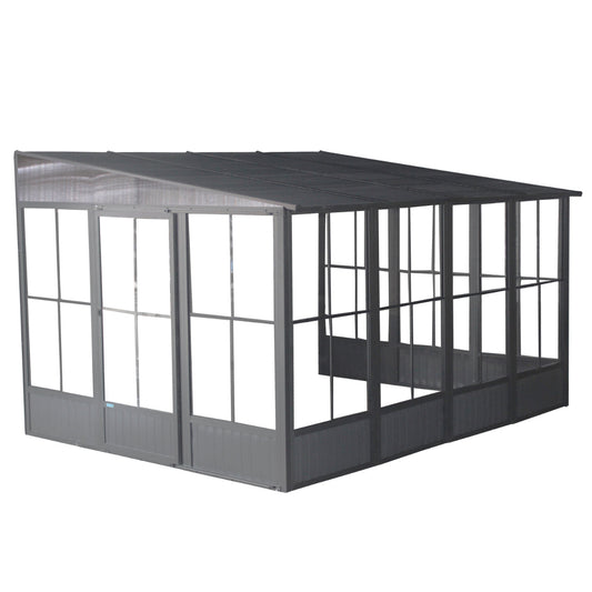 Korado Aluminum Wall Mounted Sunroom 10 x 16 ft. | Sojag-Delightful Yard