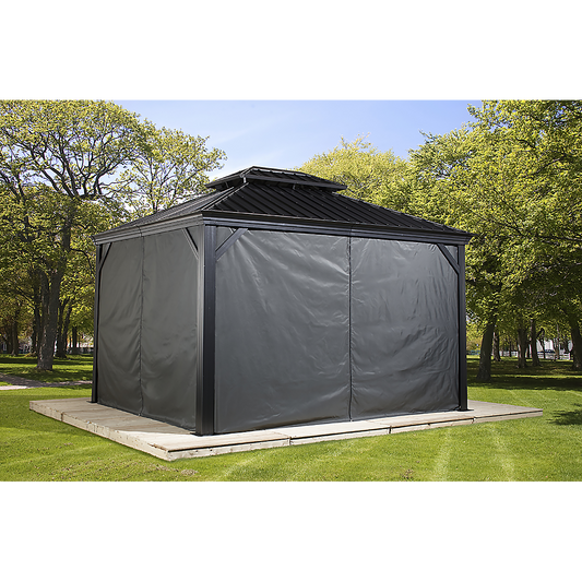 Monaco, Messina, Mykonos, and Moreno Gazebo Curtains 10 x 12 ft | Sojag-Delightful Yard